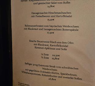Speisekarte
