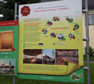 Tafel mit den 8 Stationen