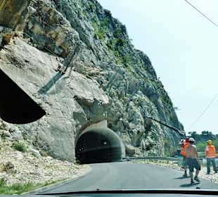 Rückfahrt Cetina-Schlucht: bitte warten