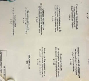 Speisekarte Oktober Schaukasten