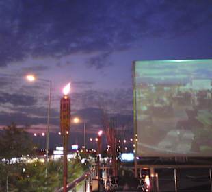 Ausblick und Leinwand