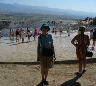 Taras śnieżnobiały w Pamukkale