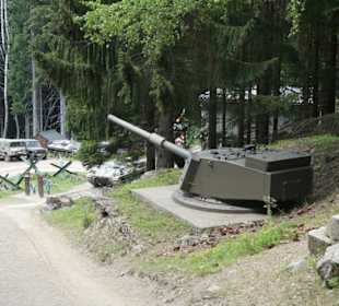 Getarnte Panzerstellung