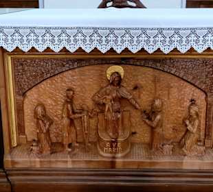 Geschnitzter Tei vom Altar