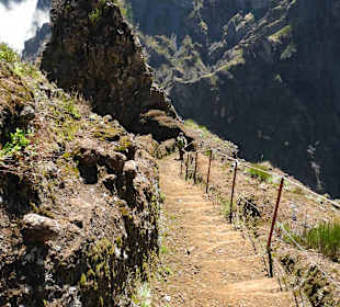 Steile Treppen am Weg retour