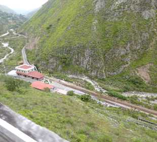 Auf der Strecke im Gebirge