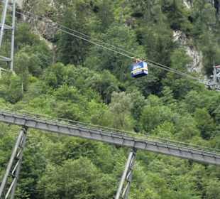 Schienen der alten Gletscherbahn ( ausgebrannt)