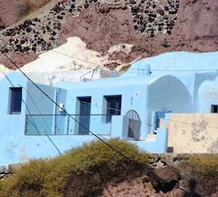 Santorin selbst im Bild Landschaft, Stadt