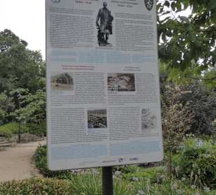 Fünf Brunnen Platz - Hinweistafel