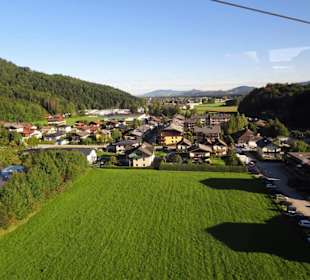 Blick aus der Gondel der Untersbergbahn