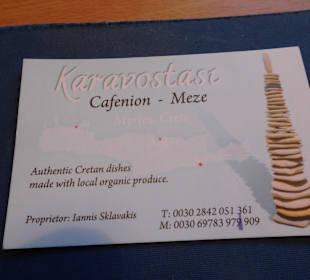 Visitenkarte Taverne