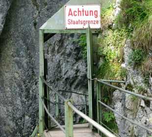 Leutaschklamm/Grenzübertritt nach Österreich