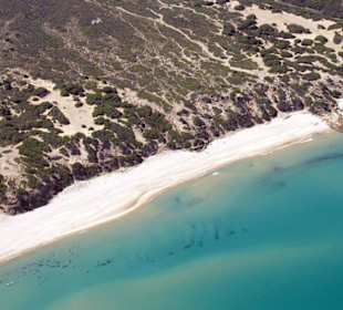 Spiaggia di Scivu dall'alto