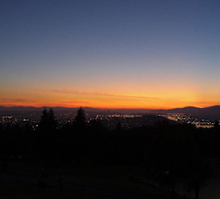 Sonnenuntergang mit Blick auf Vancouver