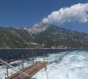 Toller Blick auf den Berg Athos