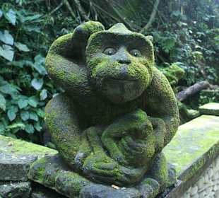 Posąg w małpim gaju