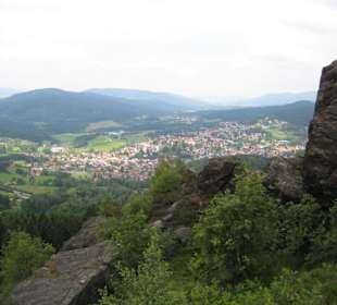 Blick vom Gipfel ins Tal