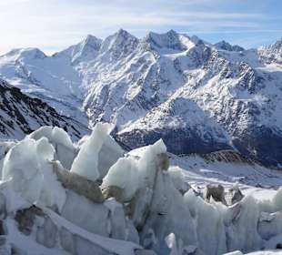 Gewaltige Aussichten auf dem Gletscher