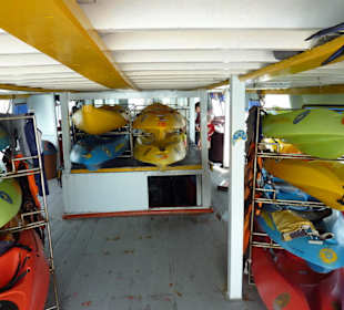Kayak`s an Bord