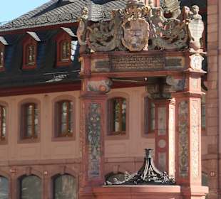 Der sehenswerte Marktbrunnen von Mainz