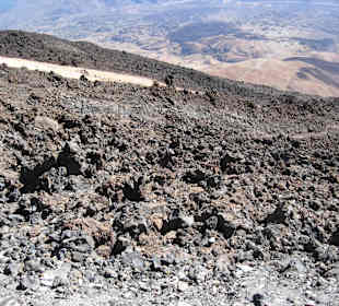 Лавовые поля на вершине