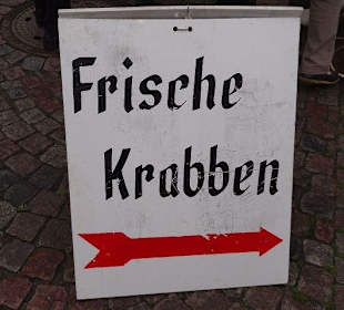 In dieser Richtung gibt es Krabben