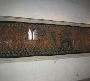 Ein Wandteppich auf der Wartburg.