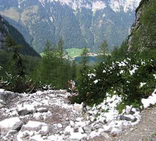 Blick von der Blaueishütte auf den Hintersee