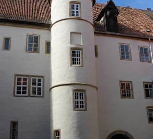 Im Innenhof von Schloss Glücksburg