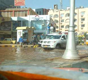 Straßen von Hurghada nach dem großen Regen