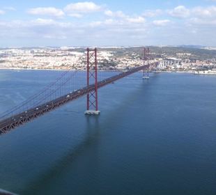 Lissabon: Blick von der Christo Rei Statue
