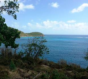 Blick auf das Meer von einem Aussichtspunkt