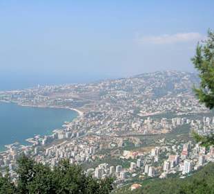 Aussicht von Harissa auf Jounieh