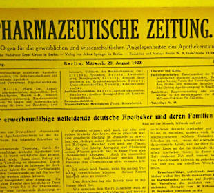 Auch Apotheker hatten 1923 Probleme