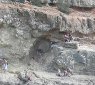 Der Weg über die Felsen