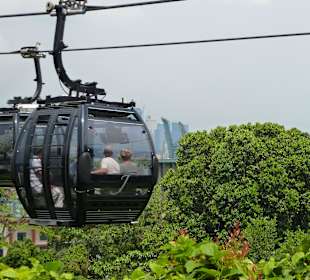 Cabble Car-von Sentosa nach Singapur