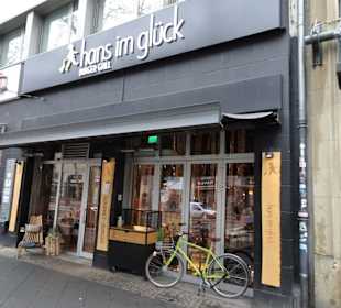 Außenansicht vom Burgergrill Hans im Glück