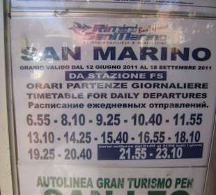 San Marino mit dem Bus