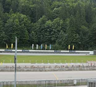 Beim Biathlon-Stadion von Ruhpolding