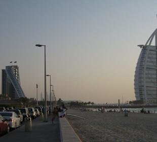Vom Strand in der Abenddämmerung