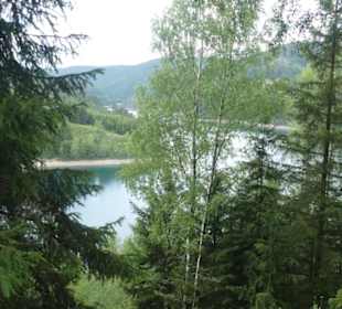 Bllick vom Höhenweg zum Stausee der Ohra-Talsperre