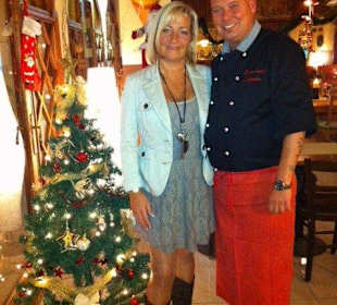 Die Wirtsleute Sandra und Dirk am Neujahrsempfang