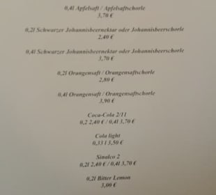 Speisekarte