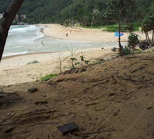 Blick an den leeren Strand