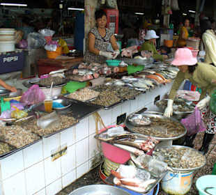 Fisch- und Fleischstand