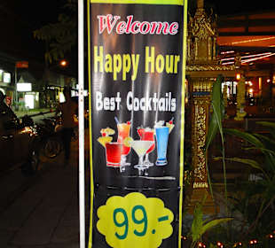 Während der Nebensaison den ganzen Tag Happy Hour