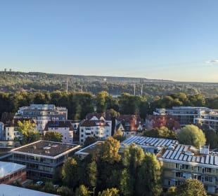 Blick aus dem 12. Stock Richtung Norden. Maritim Hotel Ulm
