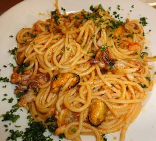 Spaghetti mit Meeresfrüchten im Il Barile da Mario