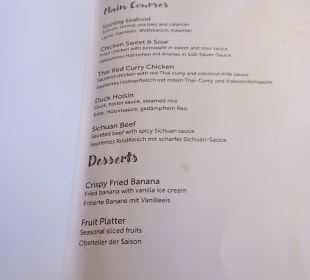 Die Speisekarte