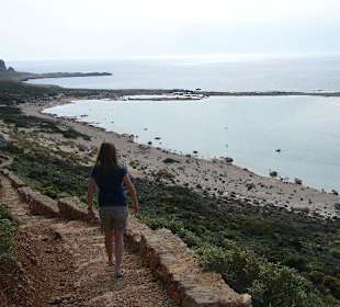 Treppen ,die zur Lagune führen